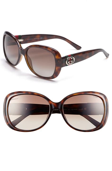 gucci 56 mm round sunglasses|gucci havana sunglasses men's.